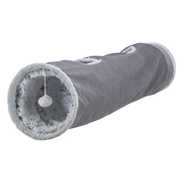 Speeltunnel velours & pluche grijs